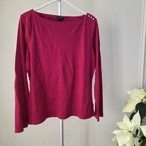 Talbots Fuchsia Long Sleeve Top Sz.L